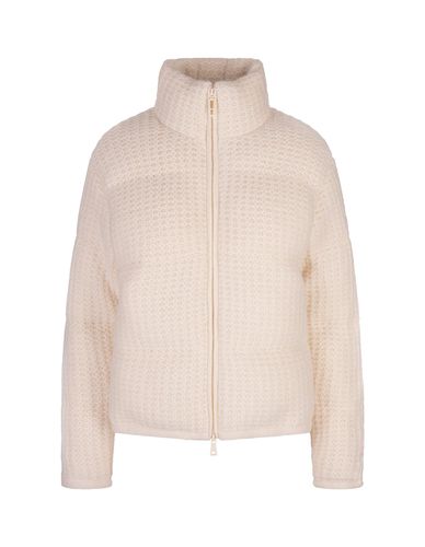 Padded Cardigan In Wool And Alpaca - Moncler - Modalova