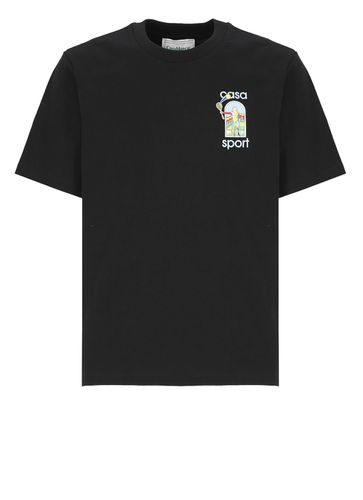 Black Organic Cotton T-shirt - Casablanca - Modalova