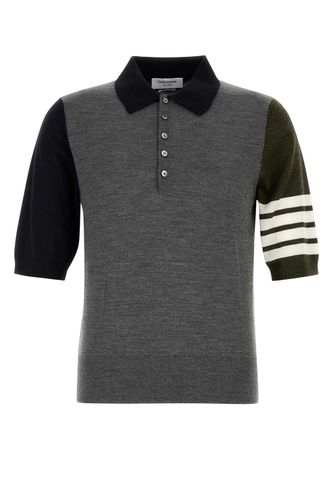 Multicolor Wool Polo Shirt - Thom Browne - Modalova