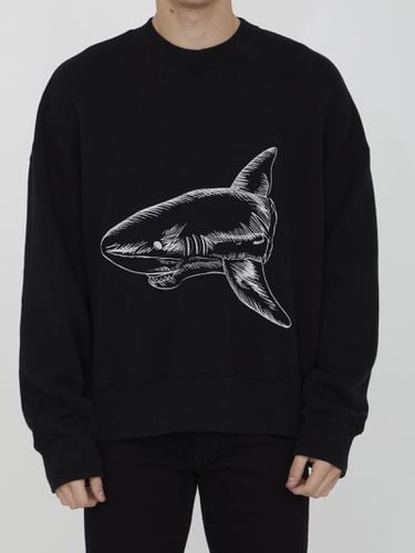 Broken Shark Print Sweatshirt - Palm Angels - Modalova