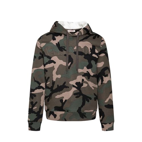 Camouflage Pattern Hoodie Sweatshirt - Valentino - Modalova
