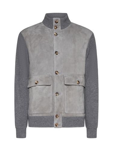 Hybrid Jacket In Leather And Cashmere - Brunello Cucinelli - Modalova