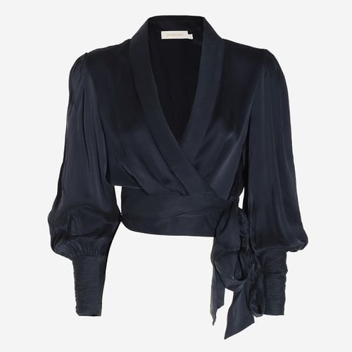 Zimmermann Navy Silk Top - Zimmermann - Modalova