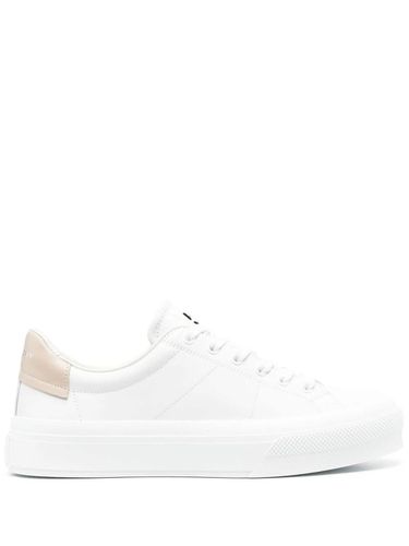Leather City Sport Sneakers With Beige Spoiler - Givenchy - Modalova