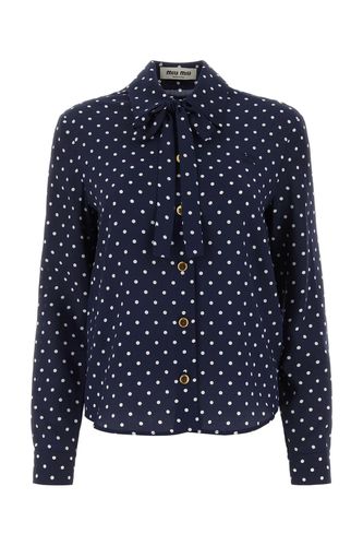 Miu Miu Printed Silk Shirt - Miu Miu - Modalova