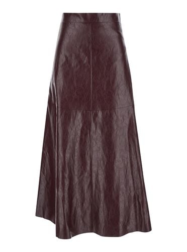 Bordeaux A-line Long Skirt In Tech Fabric Woman - Federica Tosi - Modalova