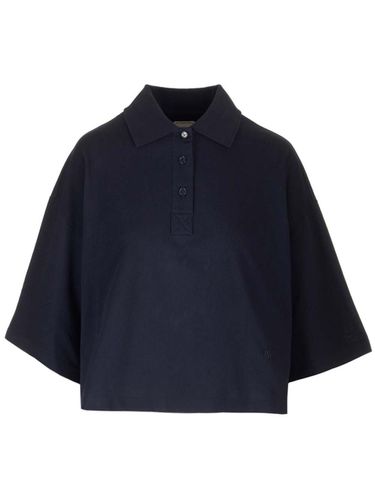 Collared Short-sleeve Cropped Polo Shirt - Bottega Veneta - Modalova
