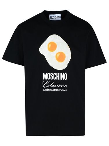 Moschino Black Cotton T-shirt - Moschino - Modalova