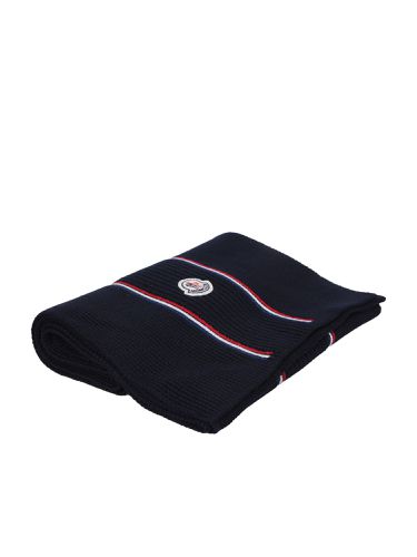 Moncler Black Wool Scarf - Moncler - Modalova