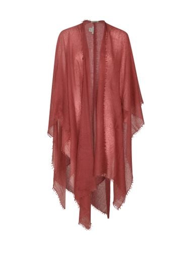 Fringed Overall Long Cape - Mirror in the Sky - Modalova