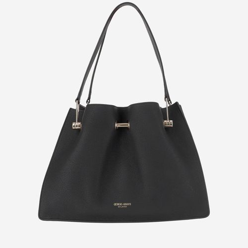 Small Leather Shopper Bag - Giorgio Armani - Modalova