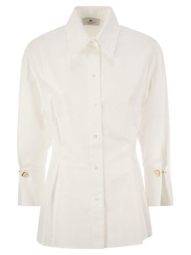 Collared Long-sleeve Top - Elisabetta Franchi - Modalova