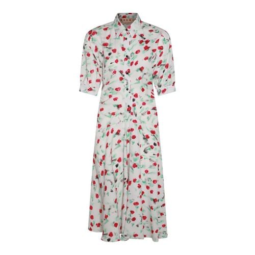 Marni Rose Print Shirt Dress - Marni - Modalova