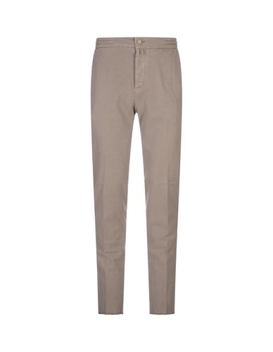 Taupe Trousers With Elasticised Waistband - Kiton - Modalova