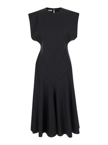 Midi Black Dress With Dolman Sleeves In Wool Blend Woman - Philosophy di Lorenzo Serafini - Modalova