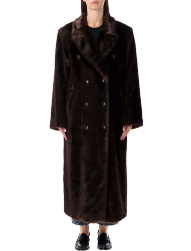 Harper Faux Fur Double-breasted Coat - STAND STUDIO - Modalova