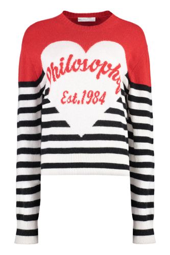 Crew-neck Wool Sweater Sweater - Philosophy di Lorenzo Serafini - Modalova