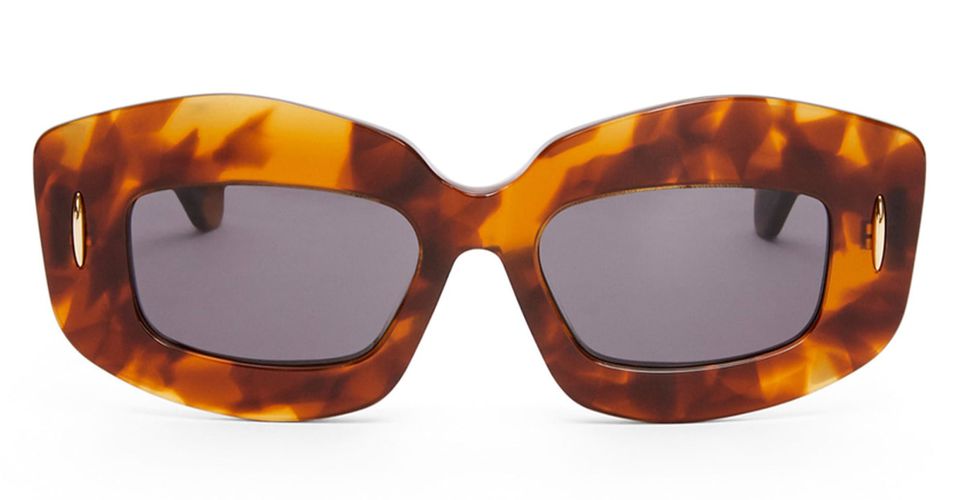 Lw40114i - Flamed Havana Sunglasses - Loewe - Modalova