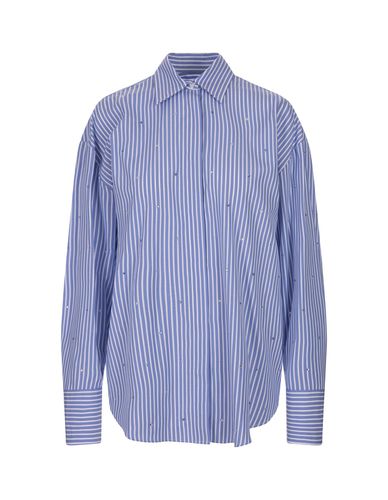 Striped Shirt With Rhinestones - MSGM - Modalova