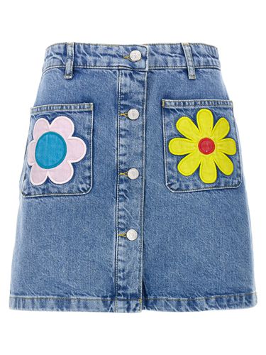 Floral Embroidery Skirt - M05CH1N0 Jeans - Modalova