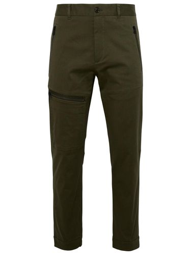 Moncler Green Cotton Pants - Moncler - Modalova