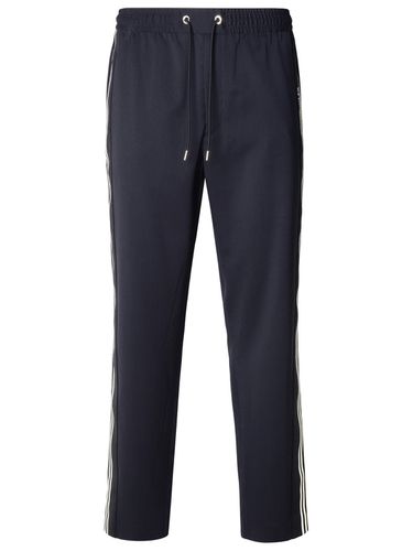 Navy Virgin Wool Blend Sporty Pants - Moncler - Modalova