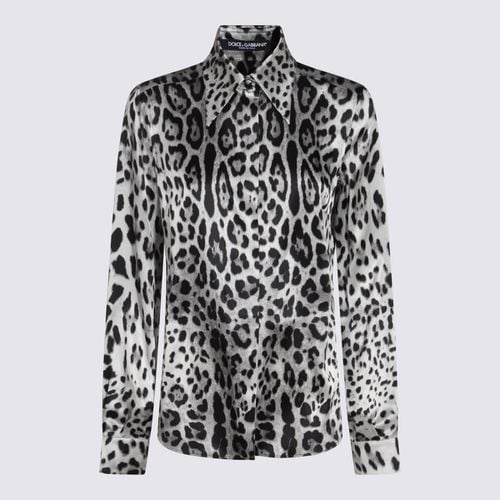 Black And White Silk Shirt - Dolce & Gabbana - Modalova