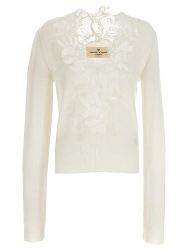 Lace Insert Sweater - Ermanno Scervino - Modalova