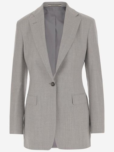 Wool Blend Single-breasted Jacket - Tagliatore - Modalova