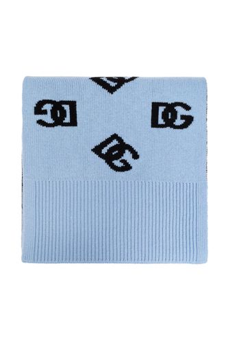 Dg Logo Intarsia Knitted Scarf - Dolce & Gabbana - Modalova