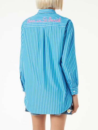 Striped Cotton Shirt With Born In St. Barth Embroidery - MC2 Saint Barth - Modalova