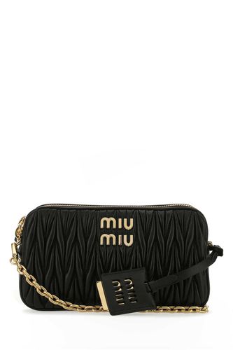 Black Nappa Leather Mini Crossbody Bag - Miu Miu - Modalova
