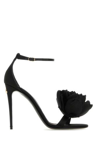 Black Satin Keira Sandals - Dolce & Gabbana - Modalova