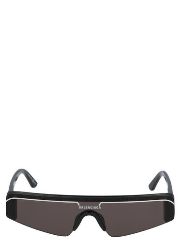 Logo Print Rectangle Frame Mask Sunglasses - Balenciaga Eyewear - Modalova
