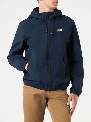 Man Hooded Lightweight Navy Windbreaker - MC2 Saint Barth - Modalova