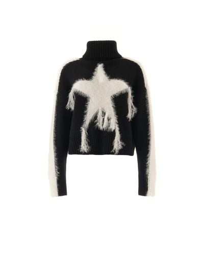 Knitted Turtleneck With Fringes - John Richmond - Modalova