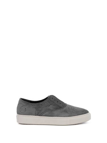 Grey Suede Slip-on Sneaker - Fratelli Rossetti One - Modalova