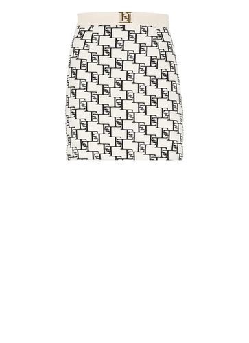 Macro Logo Mini Skirt - Elisabetta Franchi - Modalova