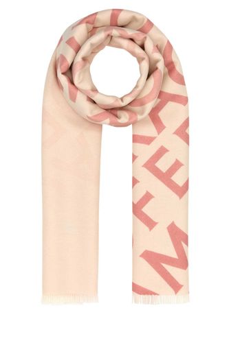 Embroidered Wool Blend Reversible Scarf - Ferragamo - Modalova