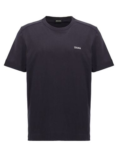 Zegna Logo Embroidery T-shirt - Zegna - Modalova