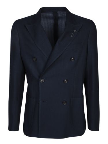 Lardini Blue Double-breasted Blazer - Lardini - Modalova