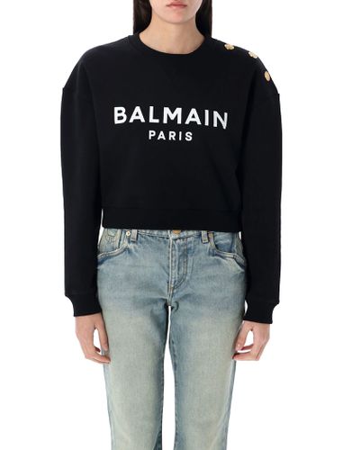 Balmain 3 Btn Crew Neck Fleece Logo - Balmain - Modalova