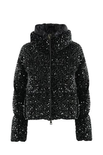 Velvet Cape Jacket With Sequins - Herno - Modalova