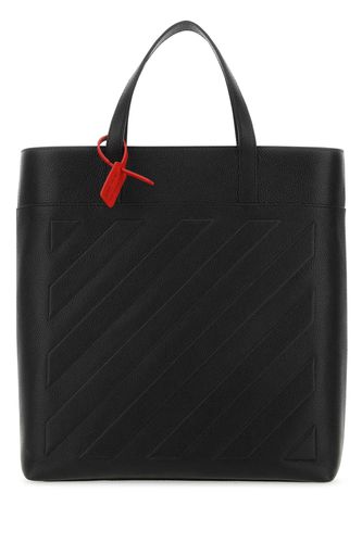Black Leather Binder Shopping Bag - Off-White - Modalova