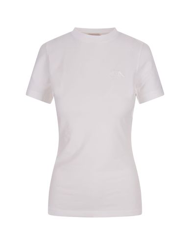 Seal Logo Slim T-shirt In Optical - Alexander McQueen - Modalova