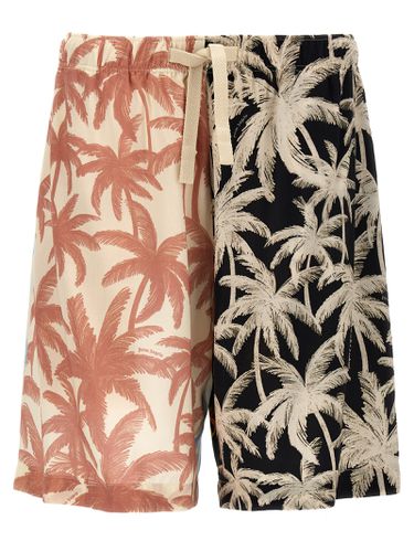 Patchwork Palms Bermuda Shorts - Palm Angels - Modalova