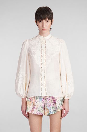 Zimmermann Blouse In Beige Linen - Zimmermann - Modalova