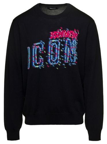 Crewneck Sweatshirt With d-squared2 Icon Print In Cotton Man - Dsquared2 - Modalova