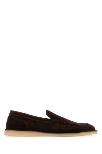 Chocolate Suede New Florio Loafers - Dolce & Gabbana - Modalova