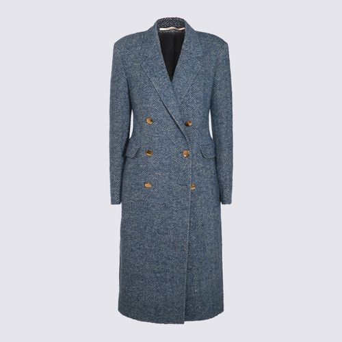 Tagliatore Blue Wool Coat - Tagliatore - Modalova